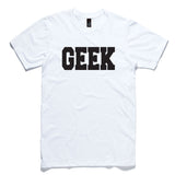 GEEK White 100% Cotton T-Shirt