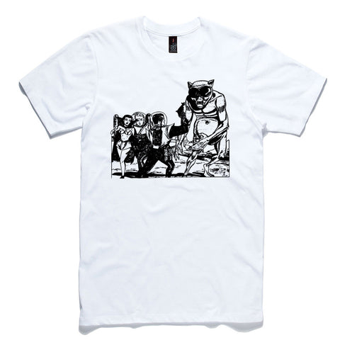 Sci Fi Monster White 100% Cotton T-Shirt