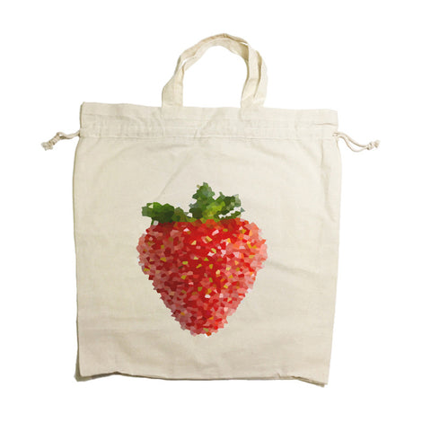 Strawberry Drawstring Tote Bag
