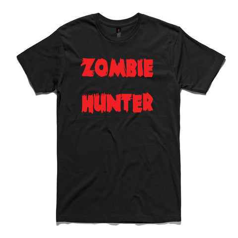 Zombie Hunter Black 100% Cotton T-Shirt